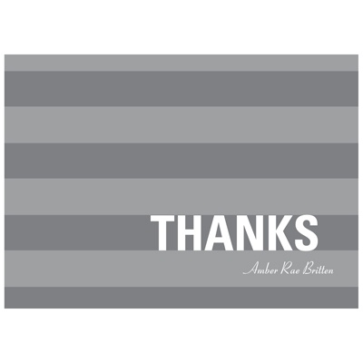 Stunning Stripes -- Graduation Thank You Card