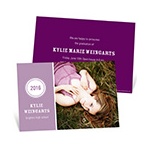 Chic Circle Emblem -- Photo Graduation Announcement