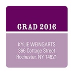 Two-Tone Chic -- Graduation Address Labels
