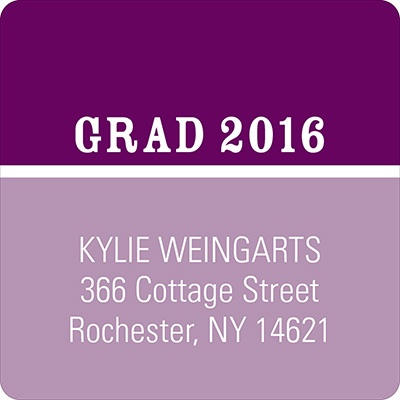 Two-Tone Chic -- Graduation Address Labels