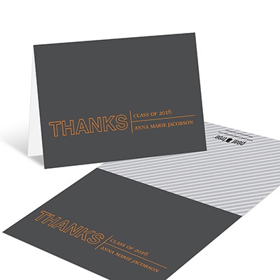 Elegant Angles -- Graduation Thank You Card