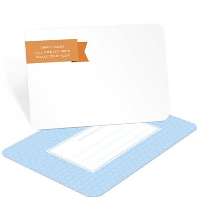 Patterned Postcards -- Baby Shower Thank You Cards