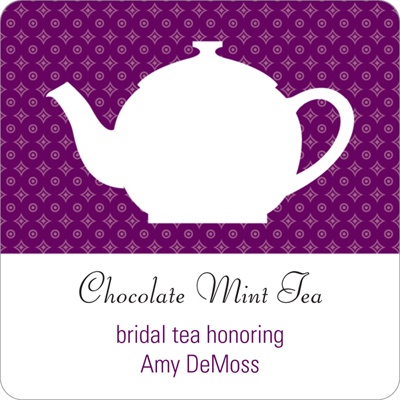Tea Time -- Wedding Favor Stickers