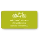 Built for Two in Green -- Personalized Wedding Address Labels