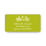 Built for Two in Green -- Personalized Wedding Address Labels