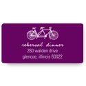Built for Two in Purple -- Personalized Wedding Address Labels