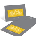 Built for Two in Yellow -- Modern Wedding Thank You Cards