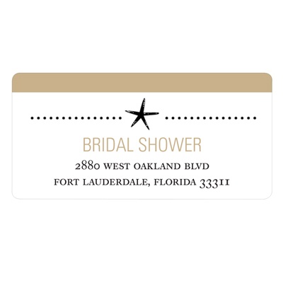 Wedded Life's a Beach -- Bridal Shower Address Labels