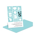 All Things Kitchen in Blue -- Kitchen Bridal Shower Invitations