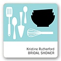 All Things Kitchen in Blue -- Wedding Favor Stickers