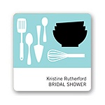 All Things Kitchen in Blue -- Wedding Favor Stickers