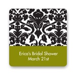 Bold Damask -- Wedding Favor Stickers