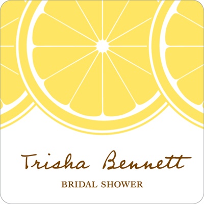 Sweet Lemon Slices -- Wedding Favor Stickers
