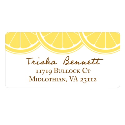 Sweet Lemon Slices -- Bridal Shower Address Labels