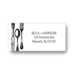 Dinner is Served -- Wedding Address Label