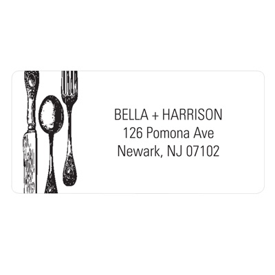 Dinner is Served -- Wedding Address Label