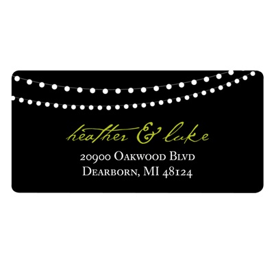 Trendy Light Show -- Wedding Return Address Label