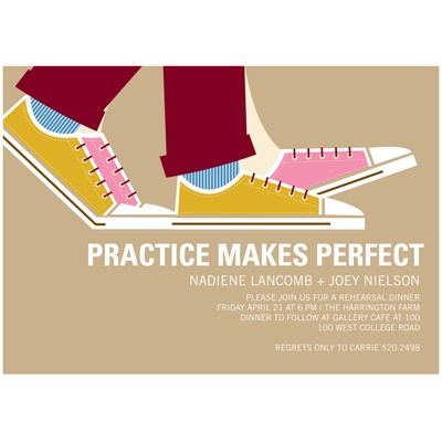 Perfect Strides -- Cute Rehearsal Dinner Invitations