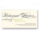 Flowing Calligraphy -- Elegant Rehearsal Dinner Invitations