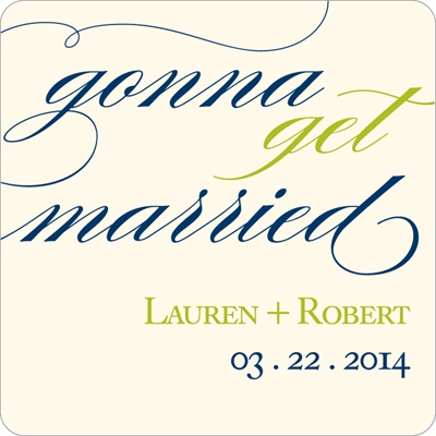 Sweet Calligraphy -- Wedding Favor Stickers