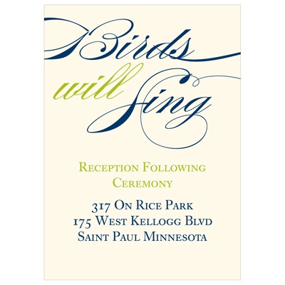 Sweet Calligraphy -- Reception Cards