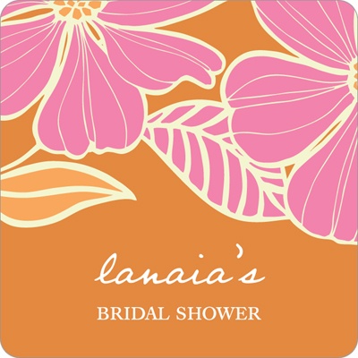 Tropical Twist -- Wedding Favor Stickers