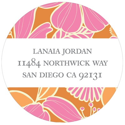 Tropical Twist -- Bridal Shower Address Labels