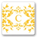 Monogram Vines -- Wedding Favor Stickers