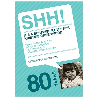 Keeping a Secret -- Surprise Party Invitations