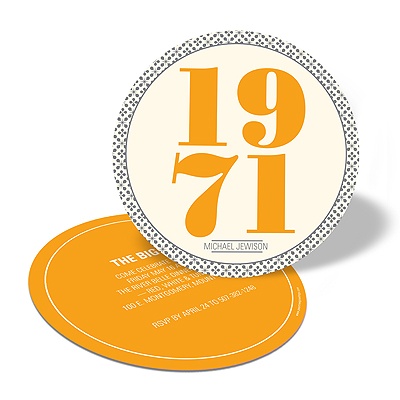 Bold Numbers -- Birthday Party Invitations