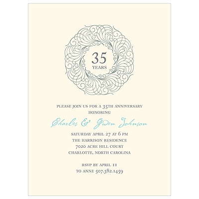Elegant Design Wreath -- Anniversary Cards