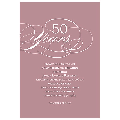 Classy Script  and Colorful -- Anniversary Party Invitations