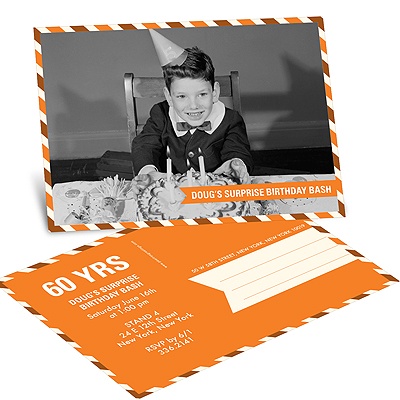 Postal Delivery -- Horizontal Birthday Invitation Postcards