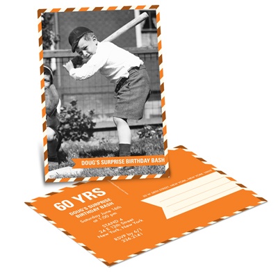 Postal Delivery -- Vertical Birthday Invitation Postcards