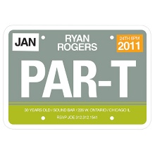 License Plate Layout -- Personalized Birthday Party Invitations