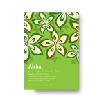 Hibiscus Fun -- Green Luau Party Invitations