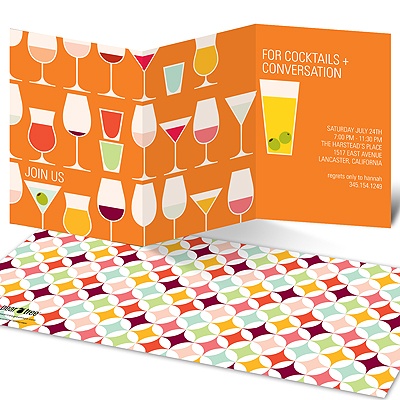 Cocktails and Convos -- Cocktail Party Invitations