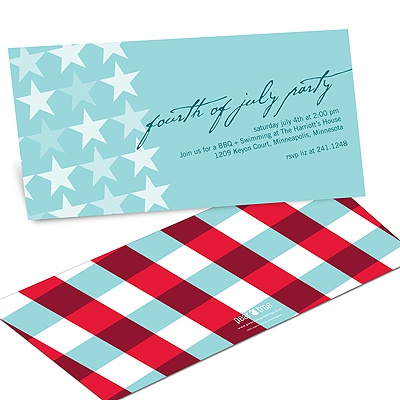 Stars and Stripes -- 4th of July Party Invitations