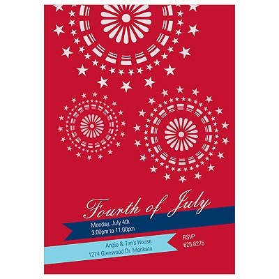 Sparkle in the Sky -- 4th of July Party Invitations