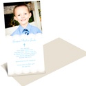 Soft Scallop Borders -- Boy Communion Invitations