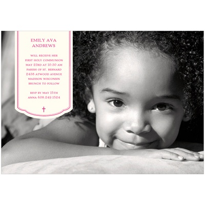 Photo Reflection -- Girl Communion Invitations