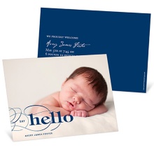 Contemporary Introductions -- Horizontal Photo Birth Announcements