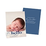 Contemporary Introductions -- Vertical Photo Birth Announcements