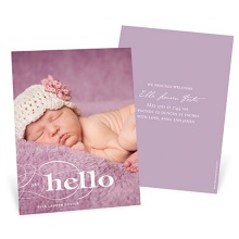 Classic Introductions -- Vertical Photo Birth Announcements