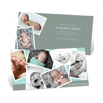 Scattered Baby Boy Moments -- Custom Photo Baby Announcements