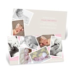 Scattered Baby Girl Moments -- Custom Photo Baby Announcements
