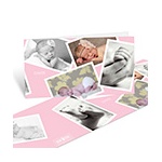 Scattered Baby Girl Moments -- Baby Photo Thank You Cards