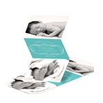 Flourish and Photos -- Baby Boy Birth Announcements