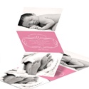 Flourish and Photos -- Baby Girl Birth Announcements
