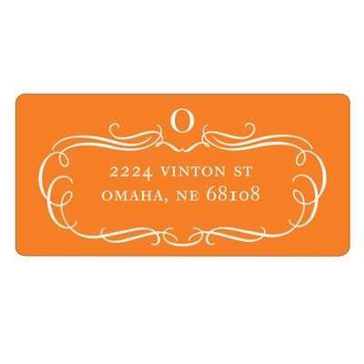 Flowing Elegance -- Monogram Address Labels